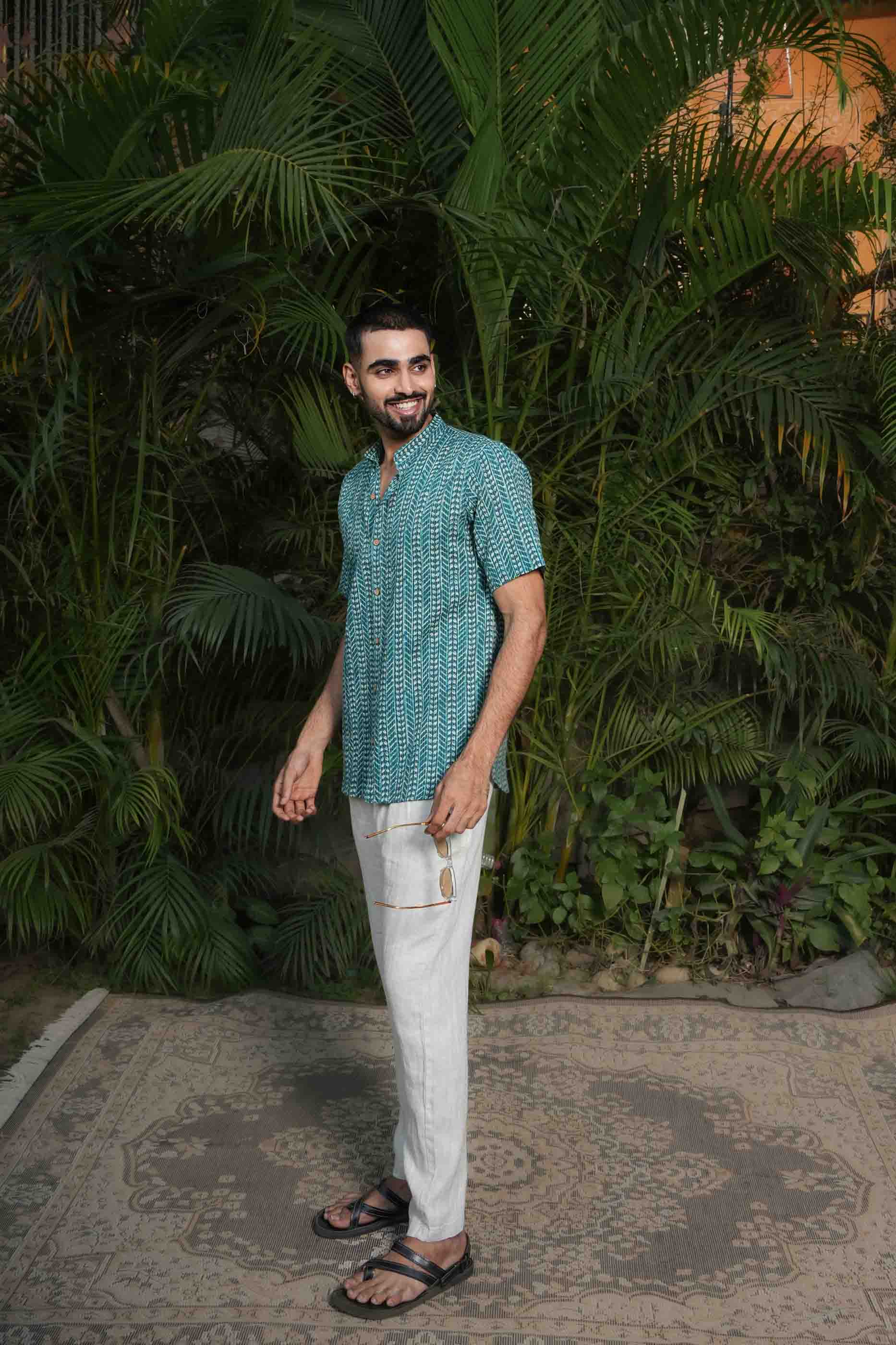 Blue Cotton Shirt